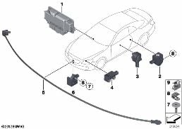 Elektro-onderdelen v airbag diagram for BMW 6 Series F13 650iX 4.4