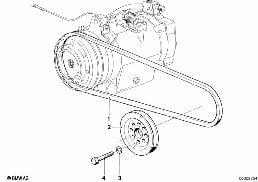 FAN BELT diagram for BMW 5 Series E12 520