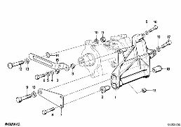CLIMATE COMPRESSOR MOUNTING PARTS diagram for BMW 5 Series E12 520