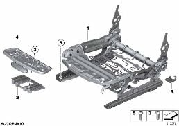 SEAT, FRONT, SEAT FRAME diagram for BMW 4 Series F32 LCI 440i