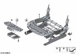 SEAT, FRONT, SEAT FRAME diagram for BMW 4 Series F32 LCI 440i
