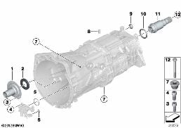 GS6X45BZ/DZ SEALS/GASKETS/MOUNTED PARTS diagram for BMW 3 Series F30 335iX