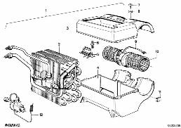 AIR CONDITIONING UNIT PARTS diagram for BMW 5 Series E12 520