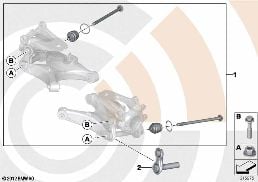 Kit de réparation articulation à rotule diagram for BMW 5 Series E39 525td