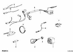 AIR COND.SYST.-RELAIS/SWITCH/WIRING SET diagram for BMW 5 Series E12 520