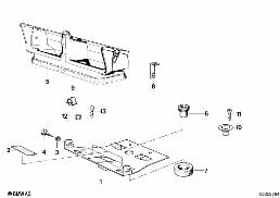 AIR CONDITIONING SYSTEM MOUNTING PARTS diagram for BMW 6 Series E24 630CSi