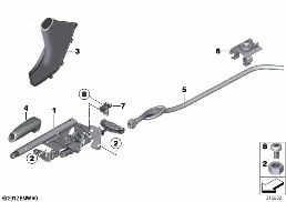 HANDBRAKE LEVER diagram for BMW 4 Series F32 430iX