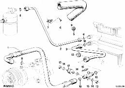 COOLANT PIPE diagram for BMW 6 Series E24 630CSi