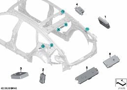 COMPONENTS, ANTENNA AMPLIFIER diagram for BMW 3 Series F34 GT LCI 330dX