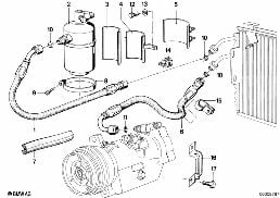 COOLANT PIPE diagram for BMW 6 Series E24 630CSi
