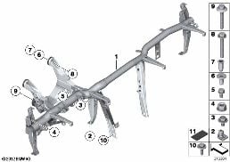 CARRIER INSTRUMENT PANEL diagram for BMW 5 Series F07 GT LCI 530dX