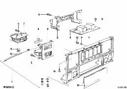Panel obsługi ogrzewania diagram for BMW 7 Series E23 733i