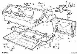 klimatyzator, elementy pojedyncze diagram for BMW 7 Series E23 733i