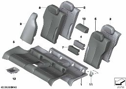 SEAT, REAR, UPHLSTRY/COVER, LOAD-THROUGH diagram for BMW 4 Series F32 LCI 440i