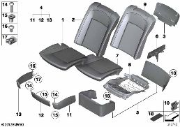 Sed. zad.čalounění a potah komfort.sed. diagram for BMW Rolls-Royce Phantom RR1 Phantom