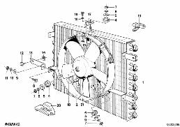 Kondensator klimatyzacji /wentyl. dod. diagram for BMW 7 Series E23 733i