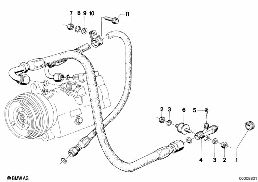 AIR COND.SYSTEM-VALVE/HOSE ATTACHMENT