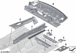 PARTITION TRUNK/FLOOR PARTS diagram for BMW 4 Series F32 425d