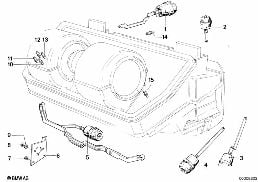 Napęd nastawczy klimatyzacji diagram for BMW 7 Series E23 733i