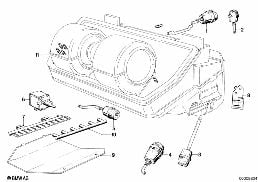 Napęd nastawczy klimatyzacji diagram for BMW 7 Series E23 733i