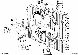CLIMATE CAPACITOR/ADDITIONAL BLOWER diagram for BMW 7 Series E23 735i