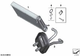 HEATER RADIATOR diagram for BMW 3 Series F31 335dX