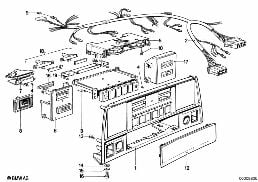 Urz. urucham. ogrzewania/klimatyzacji diagram for BMW 7 Series E23 733i