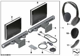 DVD-System Tablet diagram for BMW 5 Series E39 525td