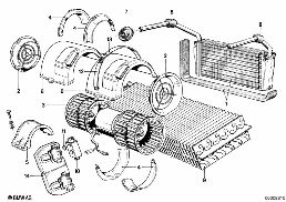 klimatyzator, elementy pojedyncze diagram for BMW 7 Series E23 733i