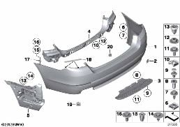 饰板 后部 diagram for BMW 5 Series F10 530dX