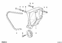 AIR COND.COMPRESSOR-SUPPORTING BRACKET diagram for BMW 5 Series E34 525tds