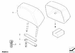 시트,앞,머리받침대 diagram for BMW 5 Series E61 LCI M5