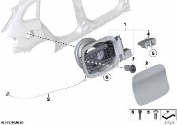 FILL-IN FLAP diagram for BMW X1 E84 18i