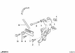 AIR COND.COMPRESSOR-SUPPORTING BRACKET diagram for BMW 5 Series E34 M5