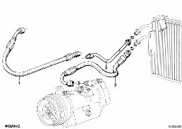ท่อน้ำหล่อเย็น diagram for BMW 5 Series E12 530i