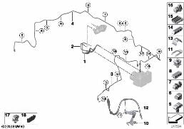 BRAKE PIPE, FRONT diagram for BMW 3 Series F34 GT 328iX