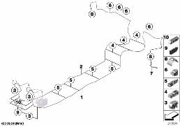BRAKE PIPE REAR diagram for BMW 3 Series F34 GT 328iX