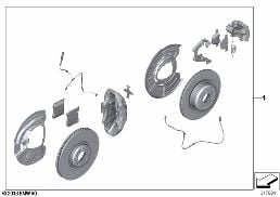 SPORTS BRAKE RETROFIT KIT diagram for BMW X5 F15 25d