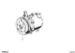 RP Klimakompressor diagram for BMW 7 Series E32 750iL