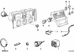 SWITCH AIR CONDITIONING diagram for BMW 3 Series E21 318