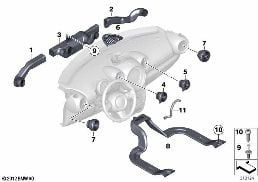 Luftführung diagram for BMW MINI Paceman R61 Cooper