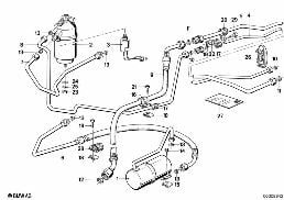 냉매라인 diagram for BMW 6 Series E24 628CSi