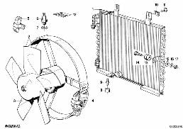 CONDENSER/FAN diagram for BMW 3 Series E30 325i