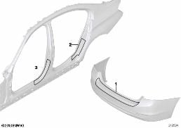 STICKER IMPACT PROTECTIVE FILM diagram for BMW 3 Series F30 335i