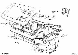 HOUSING PARTS HEATER/MICROF.INSTRUMENT diagram for BMW 3 Series E30 325i