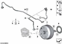 POWER BRAKE diagram for BMW 4 Series F32 430iX