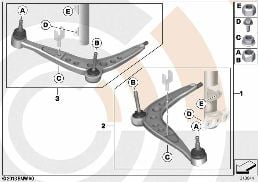 SERVICE KIT CONTROL ARM / VALUE LINE diagram for BMW 3 Series E36 318i