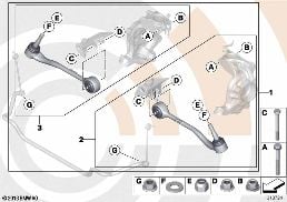 SERVICE KIT CONTROL ARM / VALUE LINE diagram for BMW 5 Series E39 540iP