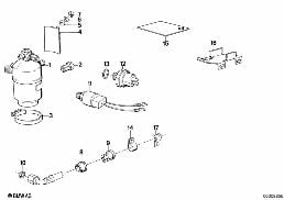 Filtr odwaniający/Wył. ciśn./Drobne el. diagram for BMW 7 Series E23 733i
