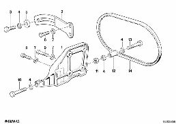 AIR COND.COMPRESSOR-SUPPORTING BRACKET diagram for BMW 3 Series E30 325i